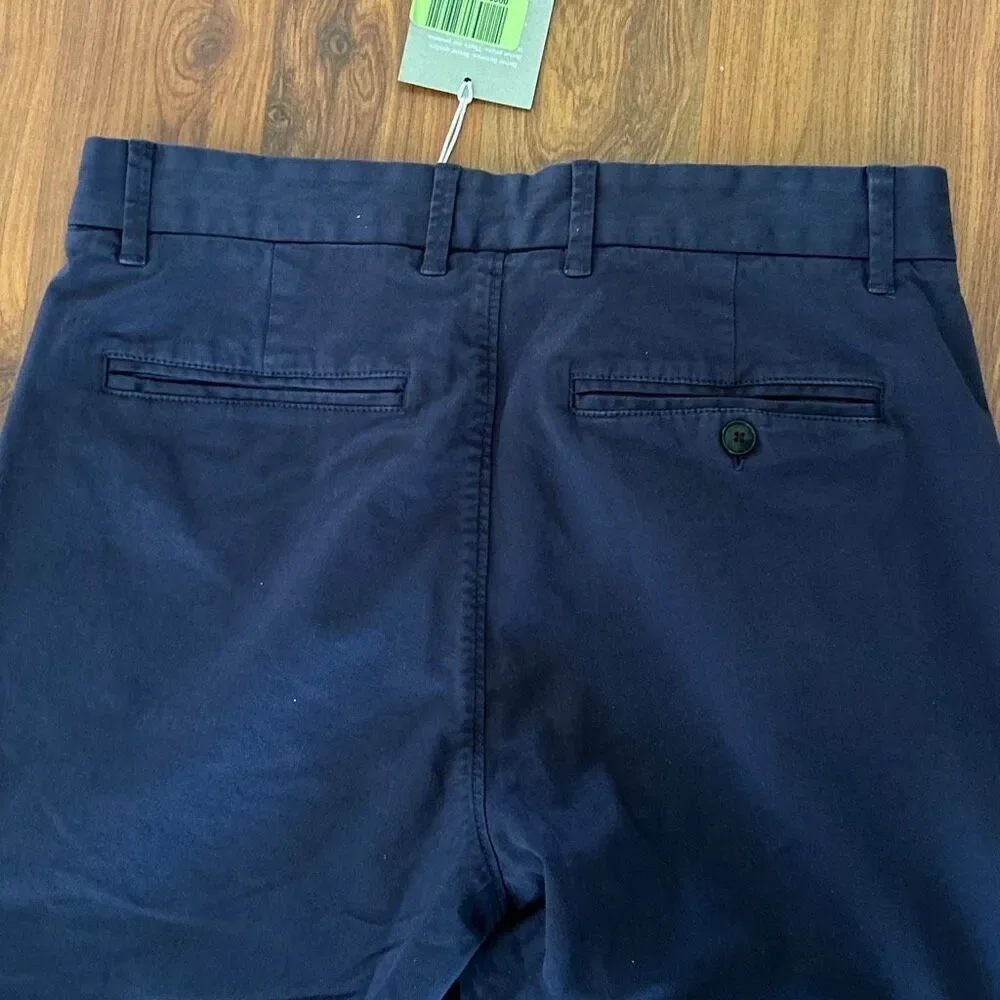 NWT Everlane navy the midnight Slim Chino Size 30×32 perfect work pant flat fron
